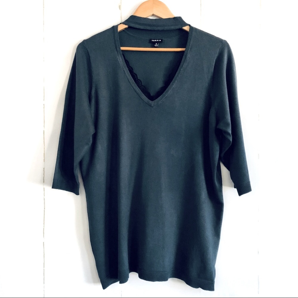 Torrid Choker Neck Pullover Sweater
